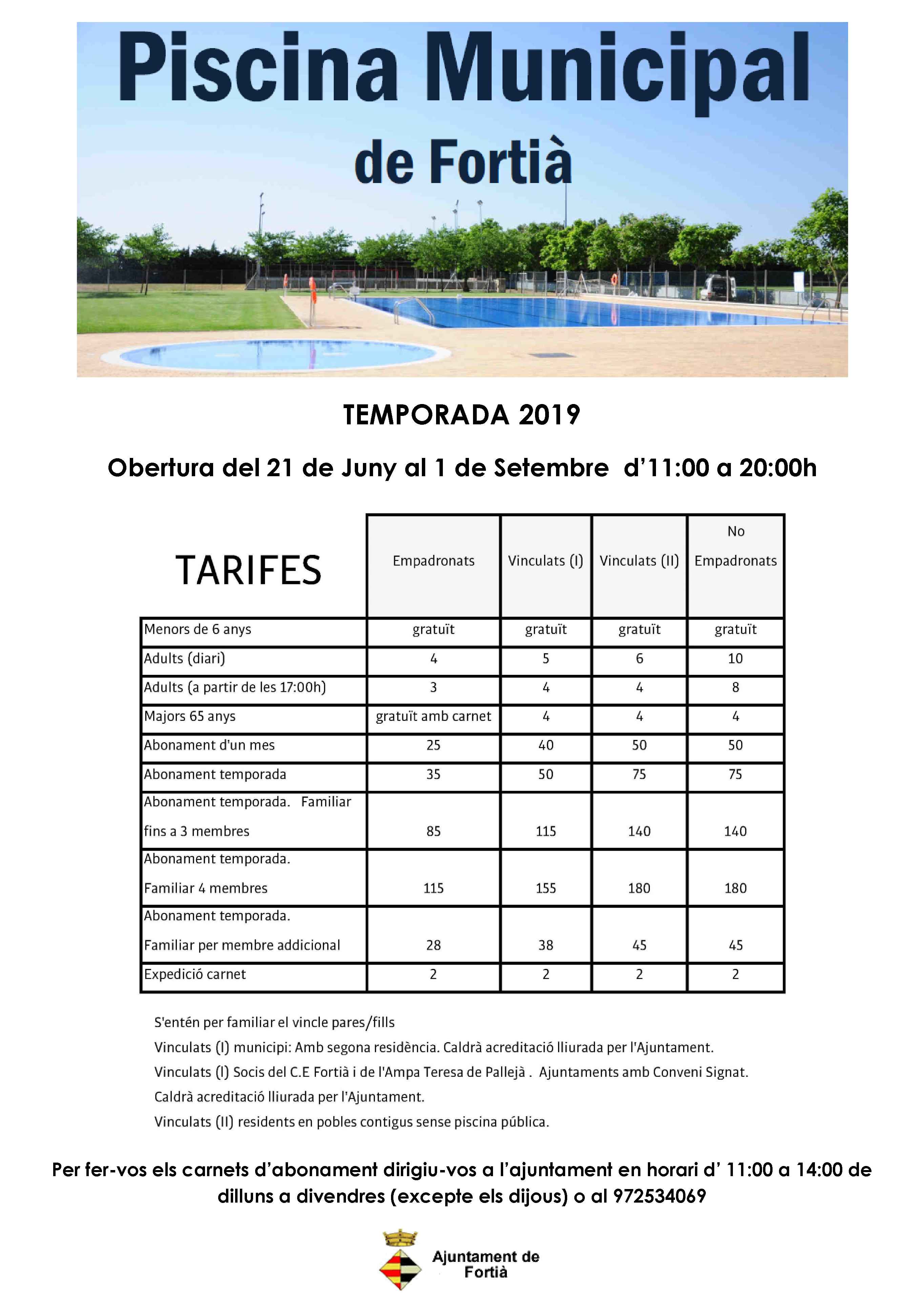 cartell piscina TEMPORADA 2019
