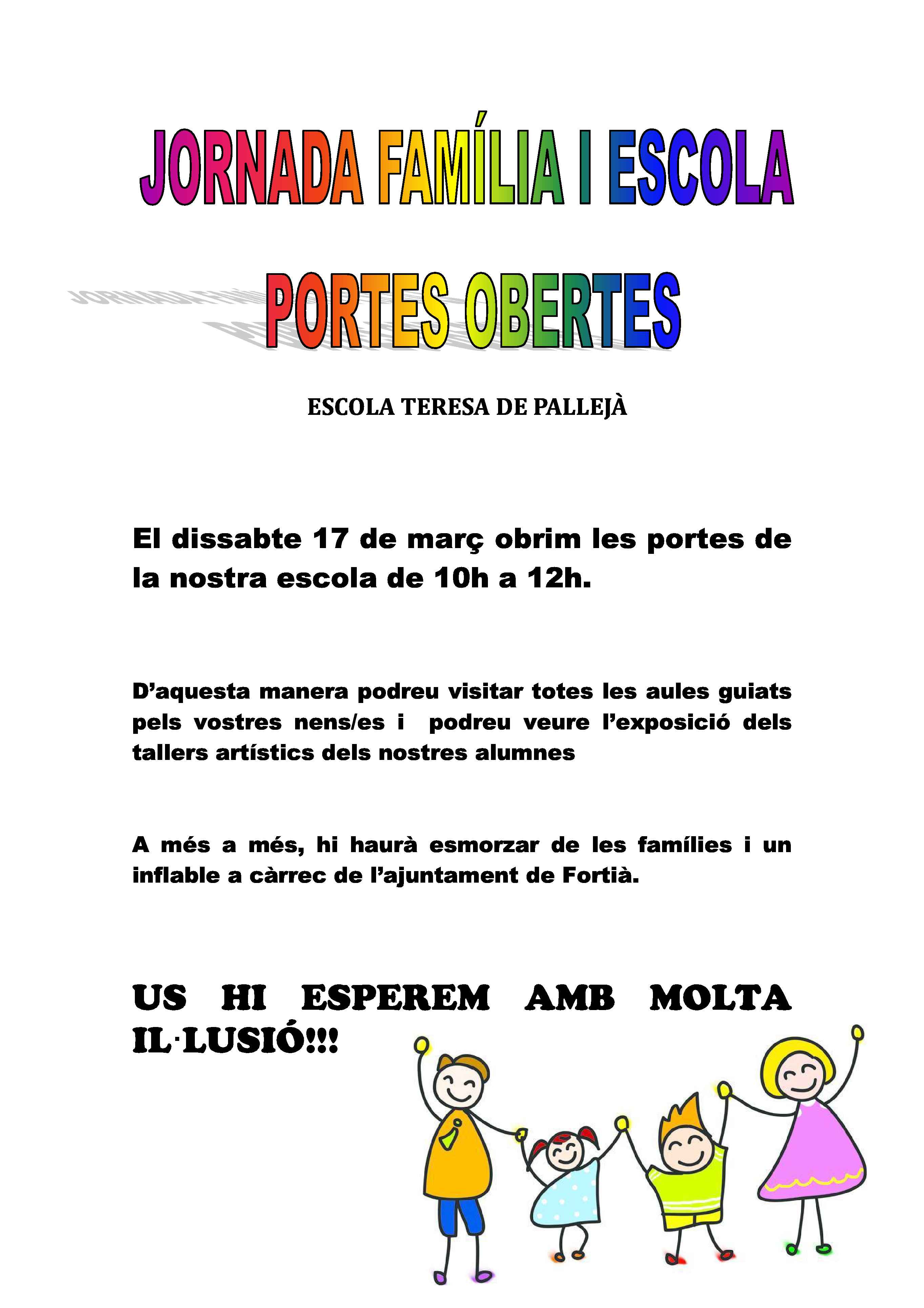 portes obertes escola i familia 2018